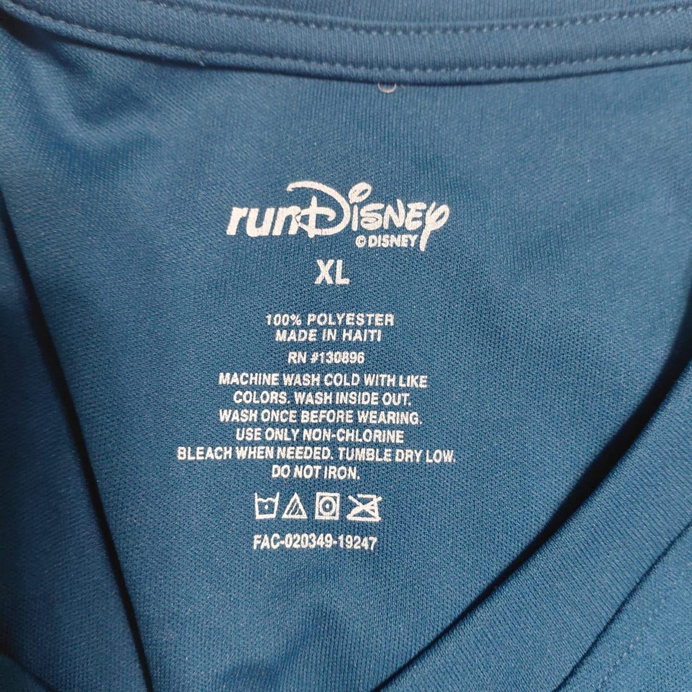 RunDisney Wine & Dine Half Marathon 2019 Mickey Long Sleeve Shirt Blue Mens XL - Picture 3 of 7